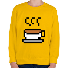 PRINTFASHION Tea logó pixelart - Gyerek pulóver - Sárga gyerek pulóver, kardigán