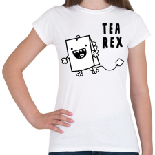 PRINTFASHION Tea Rex - Női póló - Fehér női póló