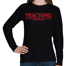 PRINTFASHION Teaching things - Női pulóver - Fekete női pulóver, kardigán