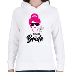 PRINTFASHION Team Bride 3 - Női kapucnis pulóver - Fehér