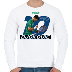 PRINTFASHION Team Djokovic - Férfi pulóver - Fehér