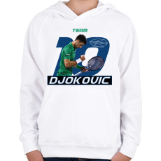 PRINTFASHION Team Djokovic - Gyerek kapucnis pulóver - Fehér