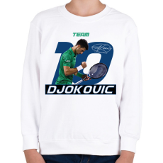 PRINTFASHION Team Djokovic - Gyerek pulóver - Fehér