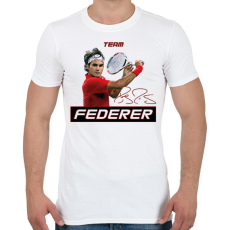 PRINTFASHION Team Federer - Férfi póló - Fehér