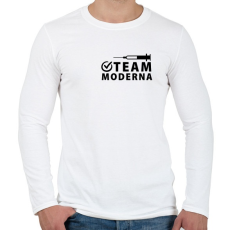 PRINTFASHION Team Moderna - Férfi hosszú ujjú póló - Fehér