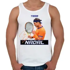 PRINTFASHION Team Nadal - Férfi atléta - Fehér atléta, trikó
