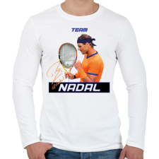 PRINTFASHION Team Nadal - Férfi hosszú ujjú póló - Fehér férfi póló