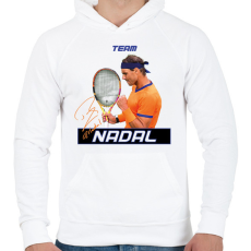 PRINTFASHION Team Nadal - Férfi kapucnis pulóver - Fehér