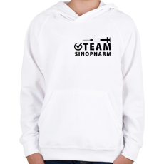 PRINTFASHION Team Sinopharm - Gyerek kapucnis pulóver - Fehér