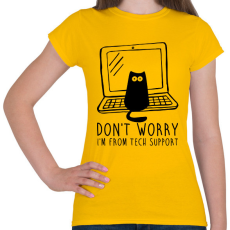 PRINTFASHION Tech support - Női póló - Sárga