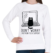 PRINTFASHION Tech support  - Női pulóver - Fehér női pulóver, kardigán