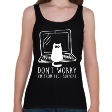 PRINTFASHION Technikus macska - Női atléta - Fekete női trikó