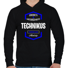 PRINTFASHION Technikus prémium minőség - Férfi kapucnis pulóver - Fekete férfi pulóver, kardigán