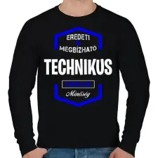 PRINTFASHION Technikus prémium minőség - Férfi pulóver - Fekete férfi pulóver, kardigán