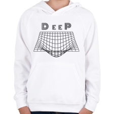 PRINTFASHION Techno - DeeP - Gyerek kapucnis pulóver - Fehér gyerek pulóver, kardigán