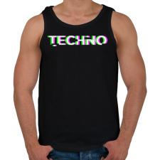 PRINTFASHION Techno - Férfi atléta - Fekete atléta, trikó