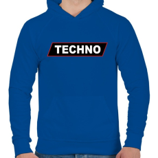 PRINTFASHION Techno - Férfi kapucnis pulóver - Királykék