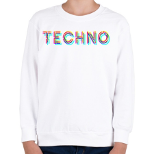 PRINTFASHION Techno - Gyerek pulóver - Fehér gyerek pulóver, kardigán