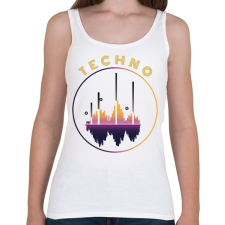 PRINTFASHION Techno - Hang - Női atléta - Fehér női trikó