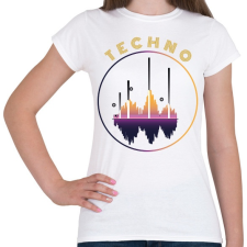 PRINTFASHION Techno - Hang - Női póló - Fehér női póló