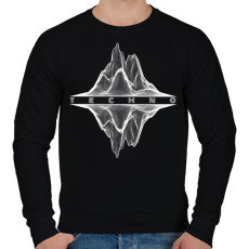 PRINTFASHION Techno - Hanghegyek - Férfi pulóver - Fekete