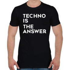 PRINTFASHION Techno is the answer! - Férfi póló - Fekete