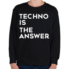 PRINTFASHION Techno is the answer! - Gyerek pulóver - Fekete gyerek pulóver, kardigán