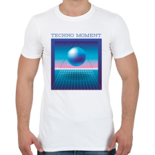 PRINTFASHION Techno Moment - Férfi póló - Fehér férfi póló