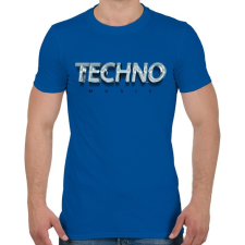 PRINTFASHION Techno music - Fémes - Férfi póló - Királykék férfi póló