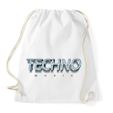 PRINTFASHION Techno music - Fémes - Sportzsák, Tornazsák - Fehér tornazsák
