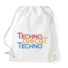 PRINTFASHION Techno - Neon - Sportzsák, Tornazsák - Fehér tornazsák