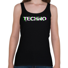 PRINTFASHION Techno - Női atléta - Fekete női trikó