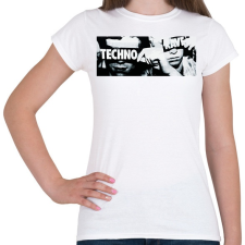 PRINTFASHION Techno - Női póló - Fehér női póló