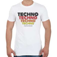 PRINTFASHION Techno, Techno - Férfi póló - Fehér