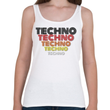 PRINTFASHION Techno, Techno - Női atléta - Fehér női trikó