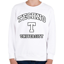 PRINTFASHION Techno University - Gyerek pulóver - Fehér gyerek pulóver, kardigán