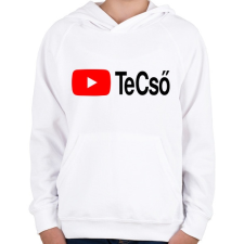 PRINTFASHION TeCső - Gyerek kapucnis pulóver - Fehér gyerek pulóver, kardigán