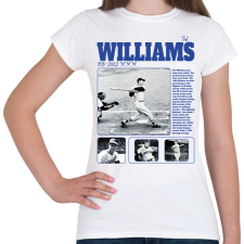 PRINTFASHION Ted Williams - baseball - Női póló - Fehér női póló