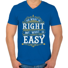 PRINTFASHION Tedd, ami helyes - Férfi V-nyakú póló - Királykék férfi póló