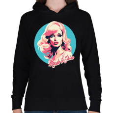 PRINTFASHION Tedd ragyogóvá - Női kapucnis pulóver - Fekete