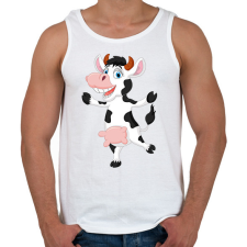 PRINTFASHION Tehén - Férfi atléta - Fehér atléta, trikó