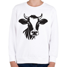 PRINTFASHION Tehén  - Gyerek pulóver - Fehér