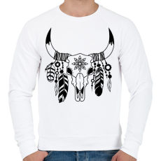 PRINTFASHION tehén koponya - Férfi pulóver - Fehér