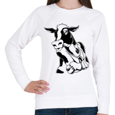 PRINTFASHION tehén - Női pulóver - Fehér