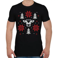 PRINTFASHION Tehenes csúnya pulcsi - Férfi póló - Fekete férfi póló
