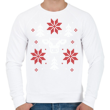 PRINTFASHION Tehenes csúnya pulcsi - Férfi pulóver - Fehér férfi pulóver, kardigán