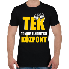PRINTFASHION TEK tömény elhárítási központ - Férfi póló - Fekete