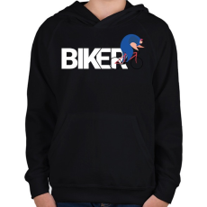 PRINTFASHION Tekerek ahogy bírok - Gyerek kapucnis pulóver - Fekete