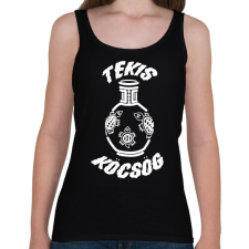 PRINTFASHION TeKis Köcsög - Női atléta - Fekete női trikó