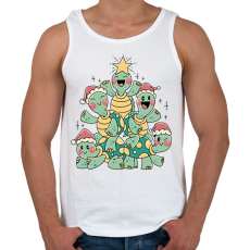 PRINTFASHION Teknős karácsonyfa - Férfi atléta - Fehér